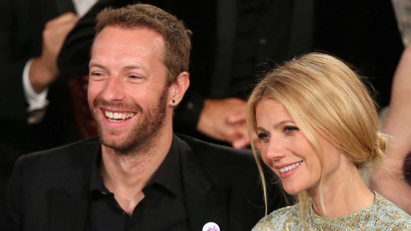 PHOTO: Chris Martin and Gwyneth Paltrow attend the Golden Globe Awards, in Los Angeles, Jan. 12, 2014.