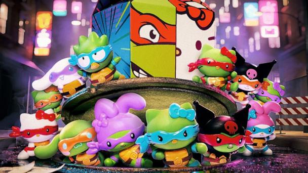 アドベンチャータイムDVD7巻 スイングモバイルマスコットセット McDonald's unveils epic Teenage Mutant Ninja Turtles x Hello Kitty