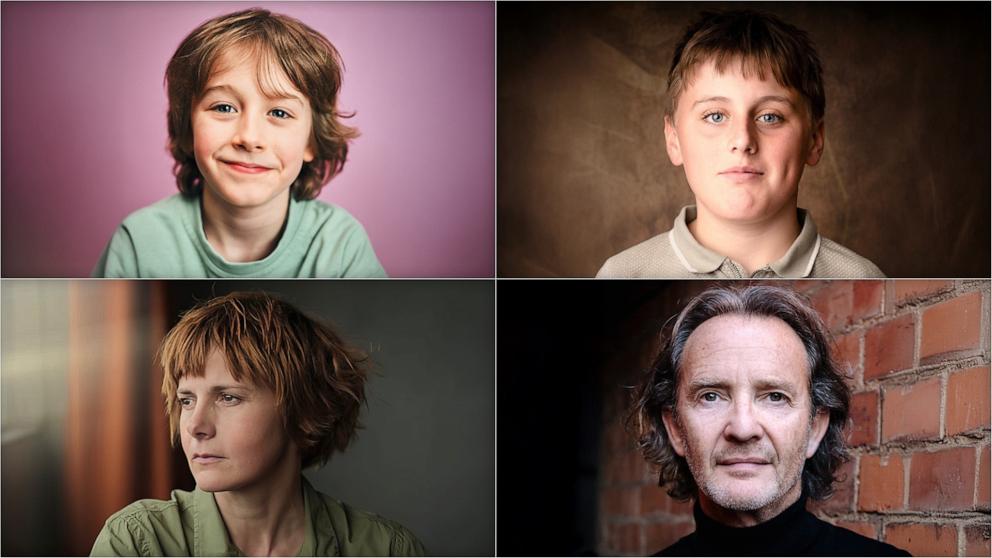 PHOTO: First look image of Rory Wilmot as Neville Longbottom, Amos Kitson as Dudley Dursley, Louise Brealey as Madam Rolanda Hooch, and Anton Lesser as Garrick Ollivander for the upcoming HBO Original "Harry Potter" television series.