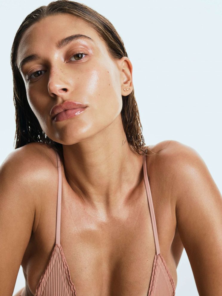 Hailey Bieber Wore A Seashell Bra In A New Rhode Campaign