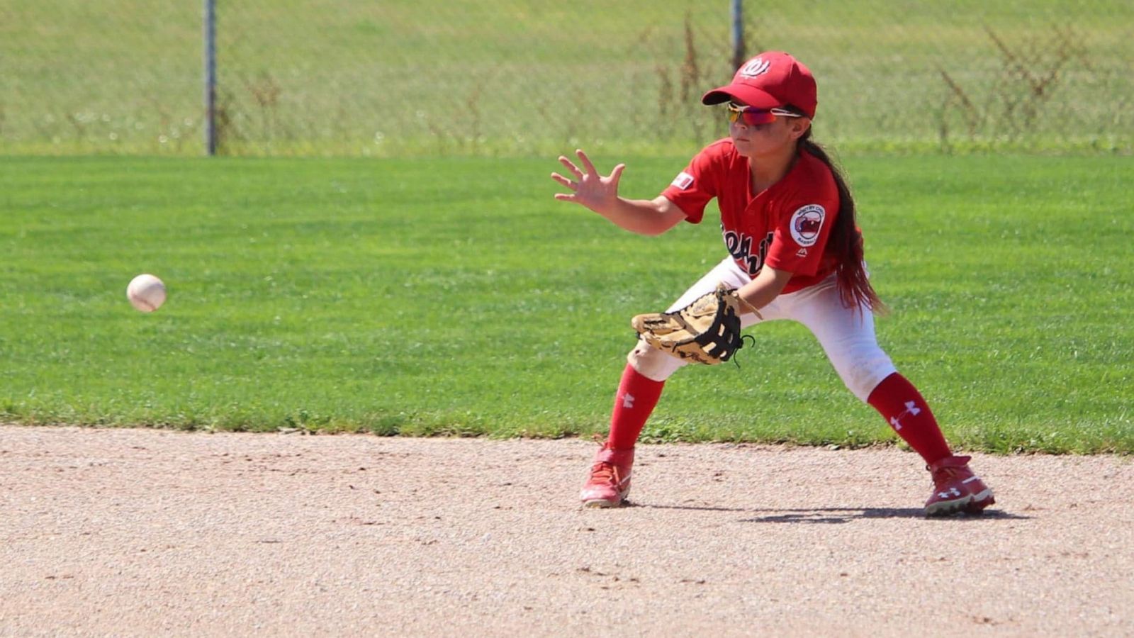 PHOTO: Ashlynn Theiren plays baseball for the Whitby Chiefs.