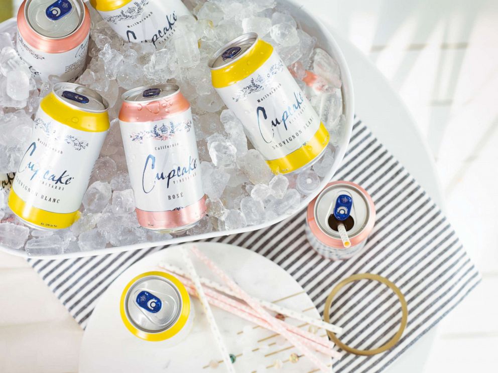 PHOTO: New cans of Sauvignon Blanc and Rosé from Cupcake Vineyards.
