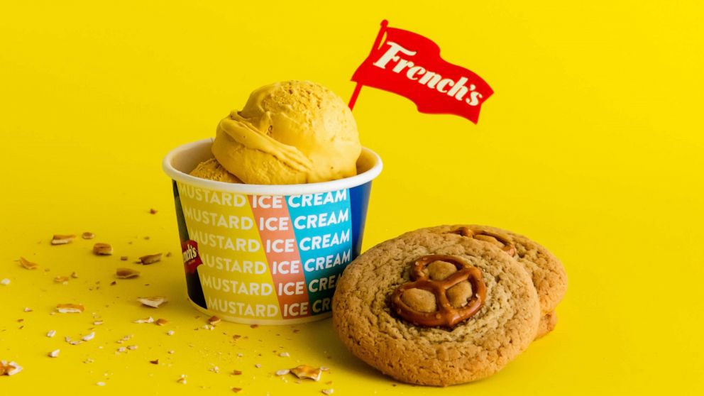 PHOTO: French's collaborated with Coolhaus to develop a yellow mustard ice cream.