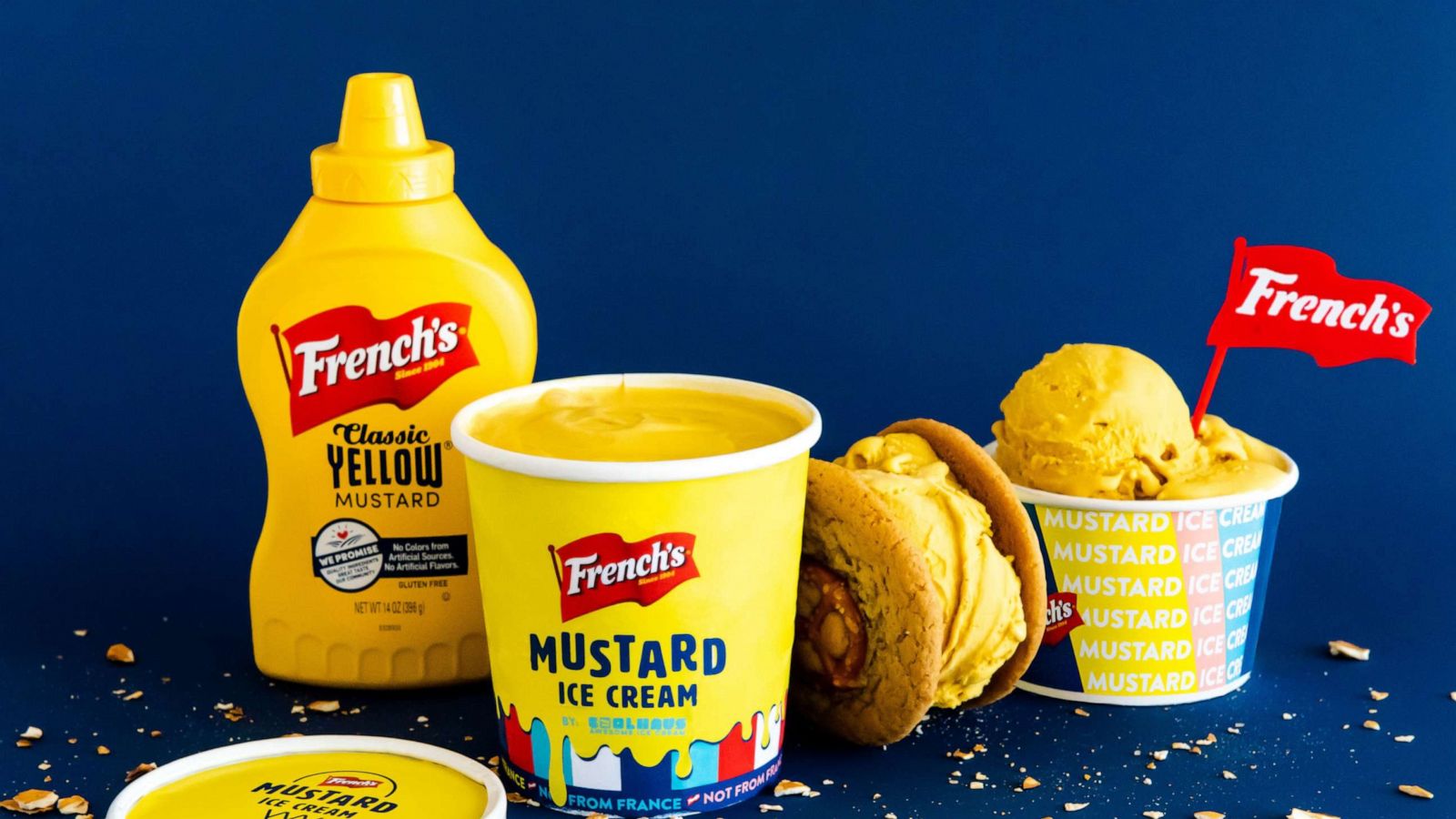 PHOTO: French's partnered with Coolhaus to create yellow mustard ice cream.