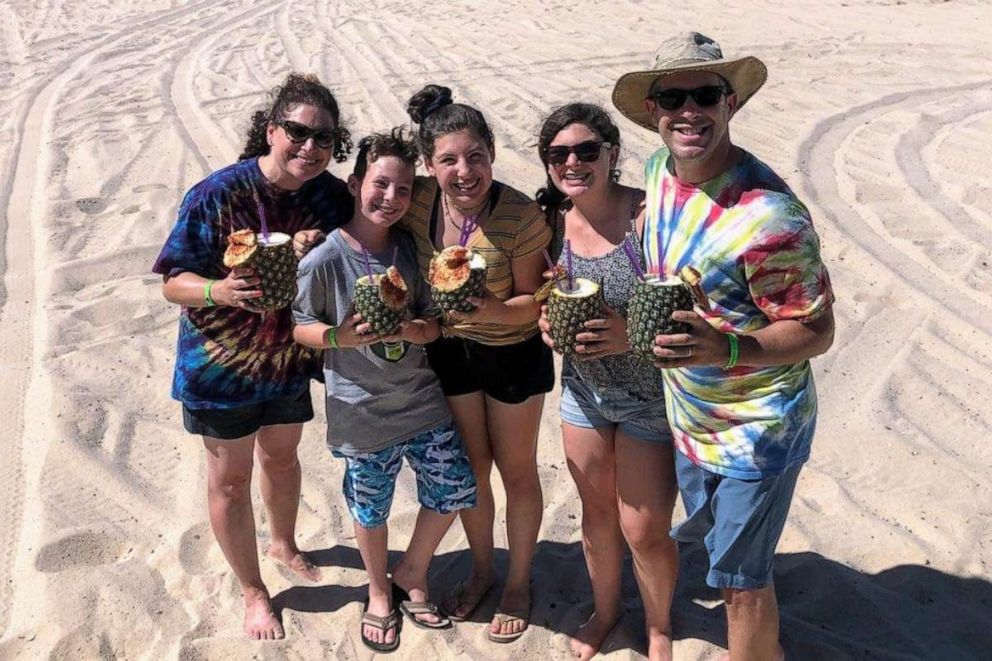 PHOTO: Hilary Gordon with her husband and their three children on vacation.