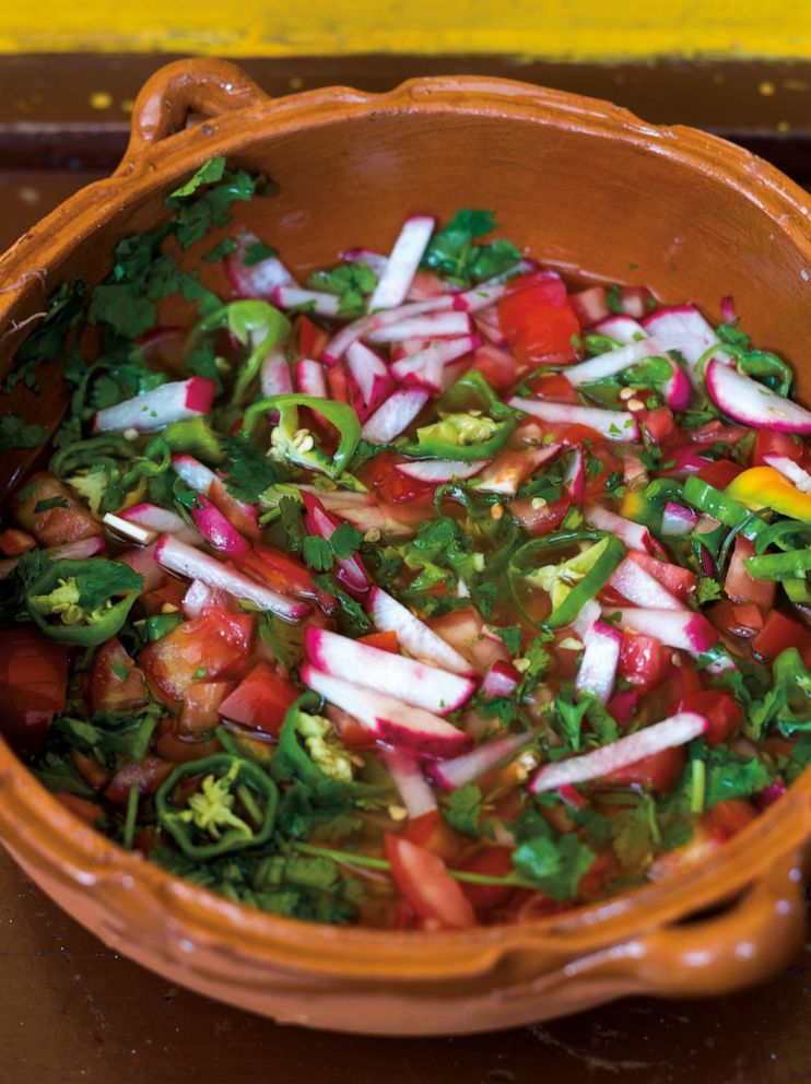 PHOTO: Forget me not salsa combines spicy chiles, radishes and avocado.