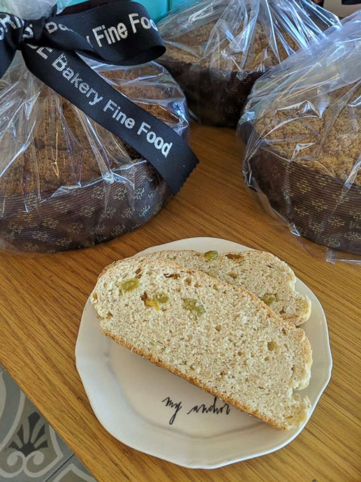 PHOTO: A slice of Irish soda bread with golden raisins from Sugar and Scribe in La Jolla.