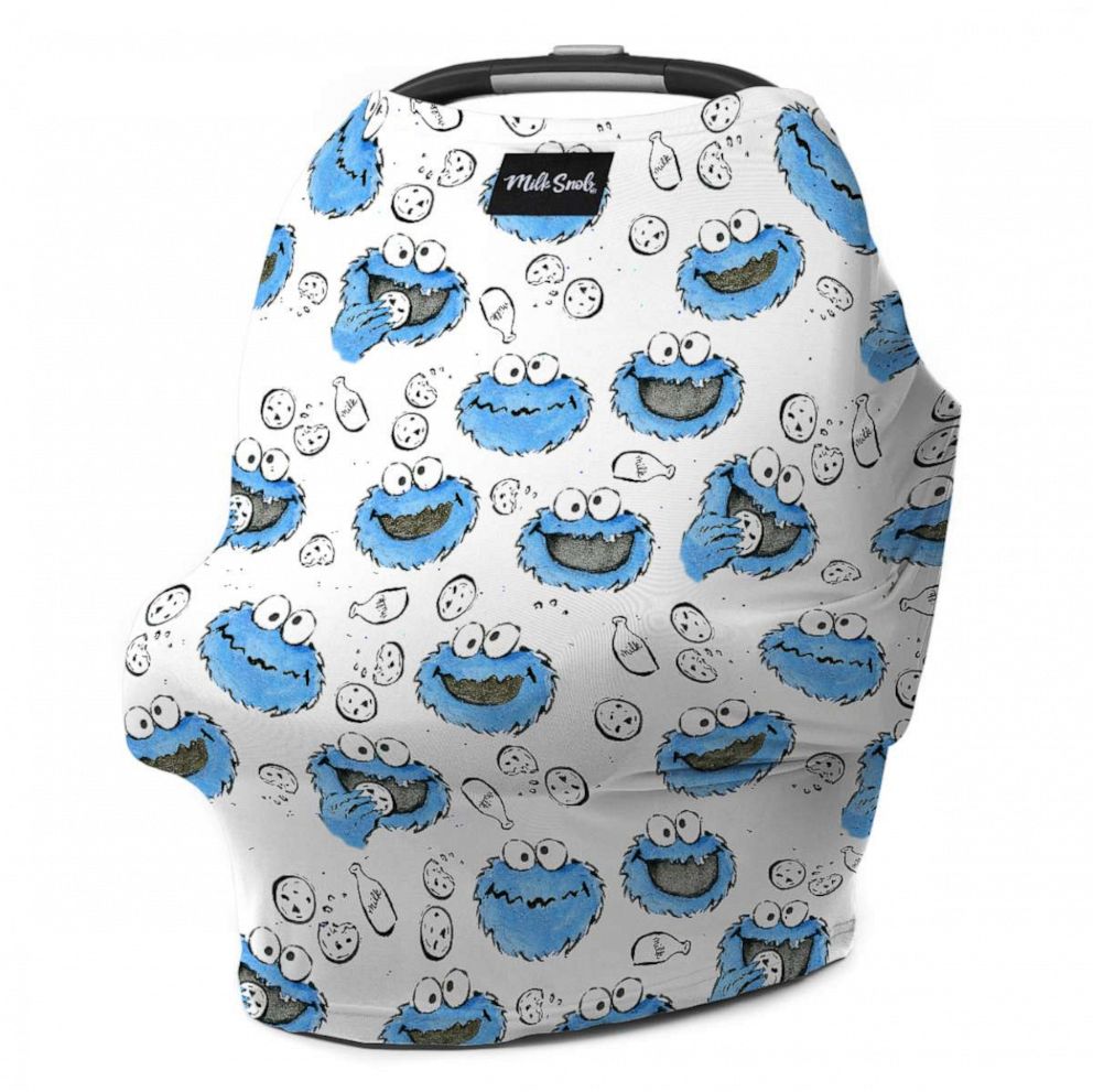 PHOTO: A Cookie Monster knit cover for infant car seats from Milk Snob.