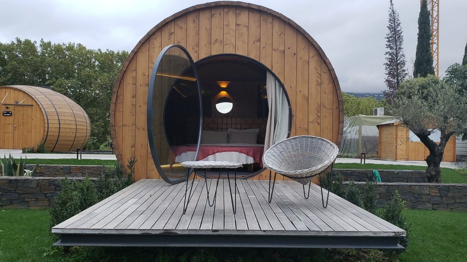 PHOTO: The wine barrel suite at Quinta Da Pacheca in Lamego, Portugal.