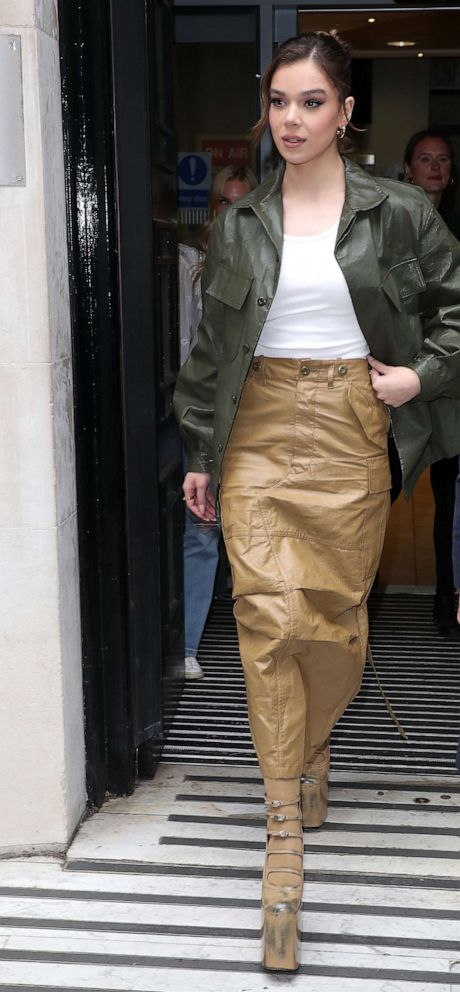 PHOTO: Hailee Steinfeld leaving BBC Radio 2 on June 2, 2023 in London.