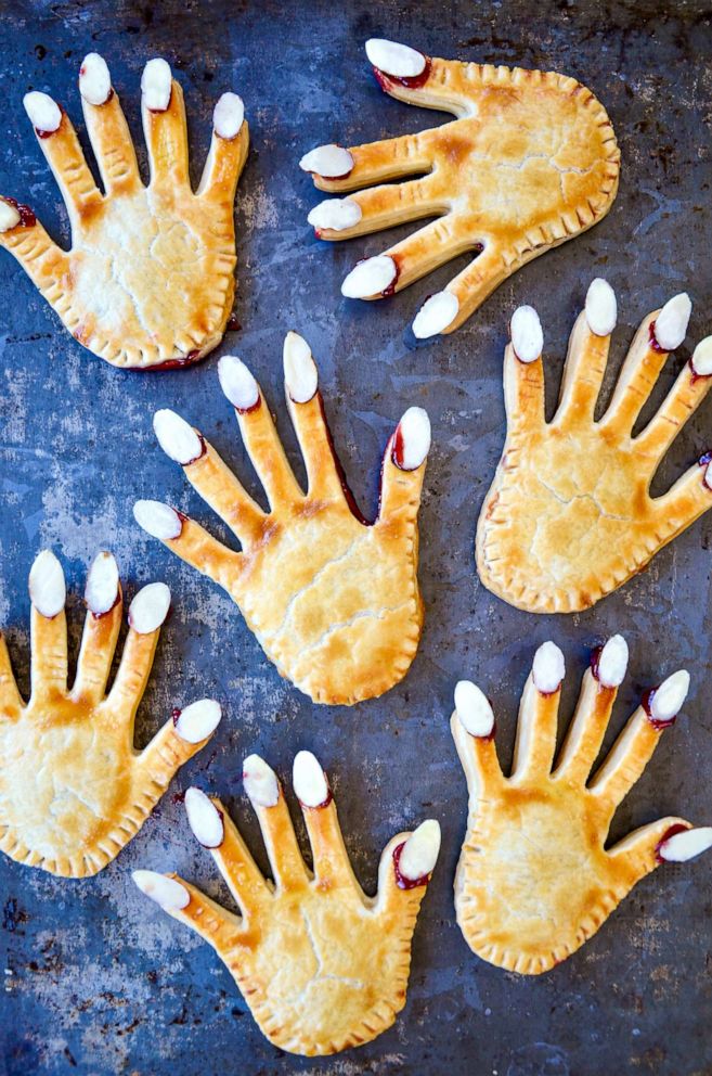 PHOTO: Easy hand-shaped hand pies for Halloween.