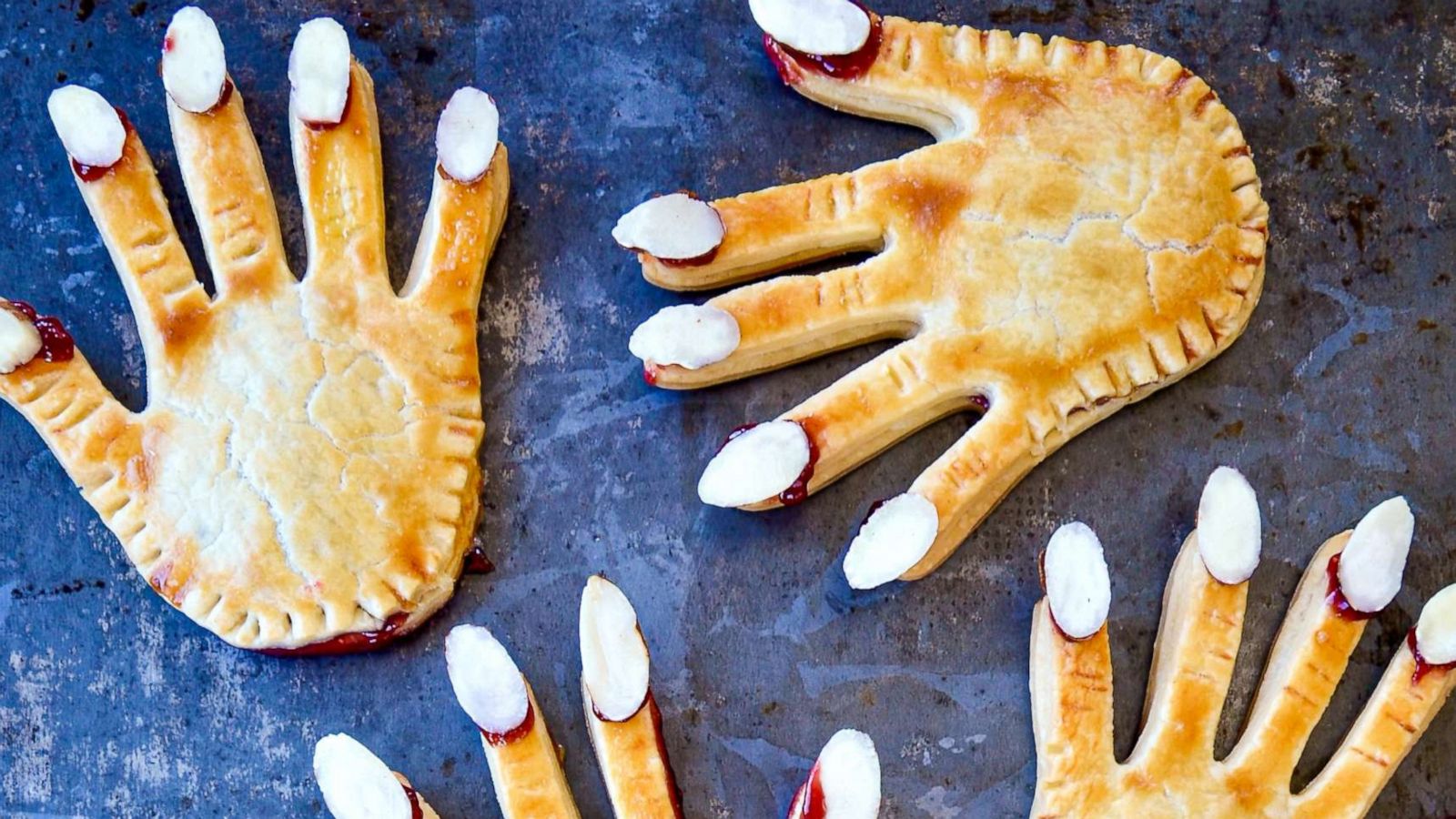 PHOTO: Hand pies in the shape of hands.