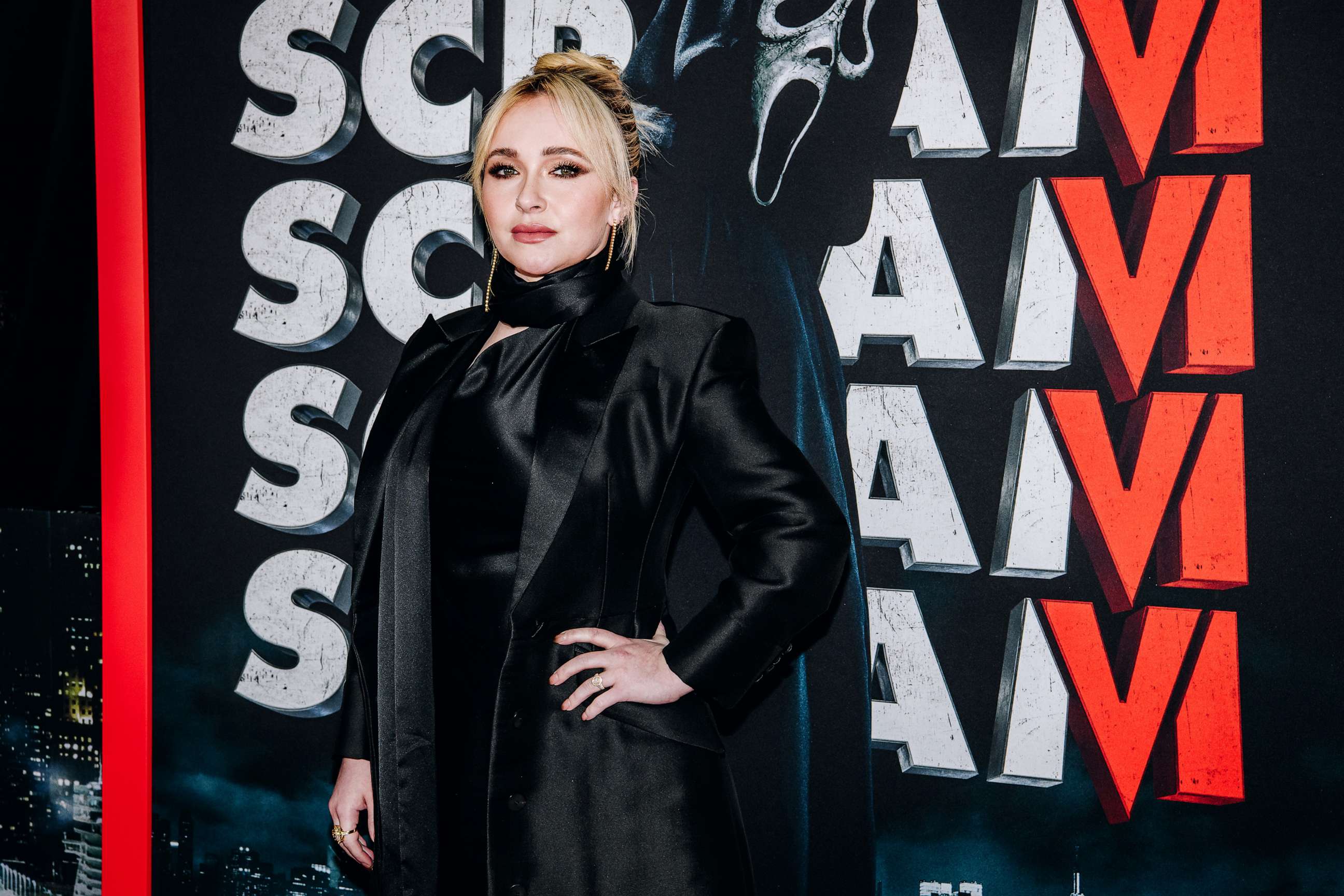 PHOTO: Hayden Panettiere arrives at the premiere of "Scream VI" held at AMC Lincoln Square, March 6, 2023, in New York.