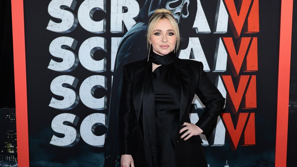 PHOTO: Hayden Panettiere attends the world premiere of Paramount's "Scream VI" March 06, 2023 in New York City. 