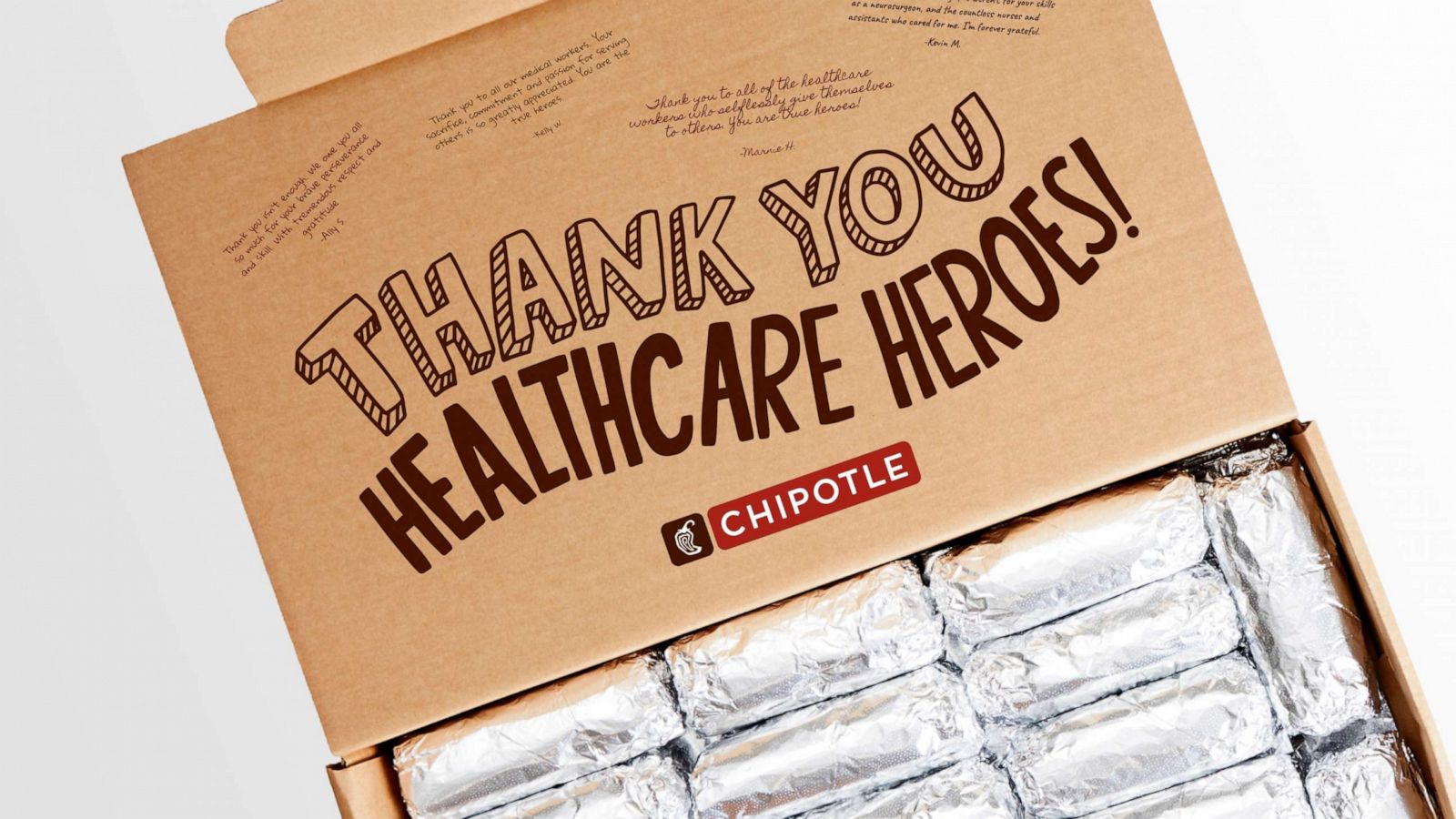 PHOTO: Chipotle will give away 250,000 burritos to healthcare workers around the U.S.