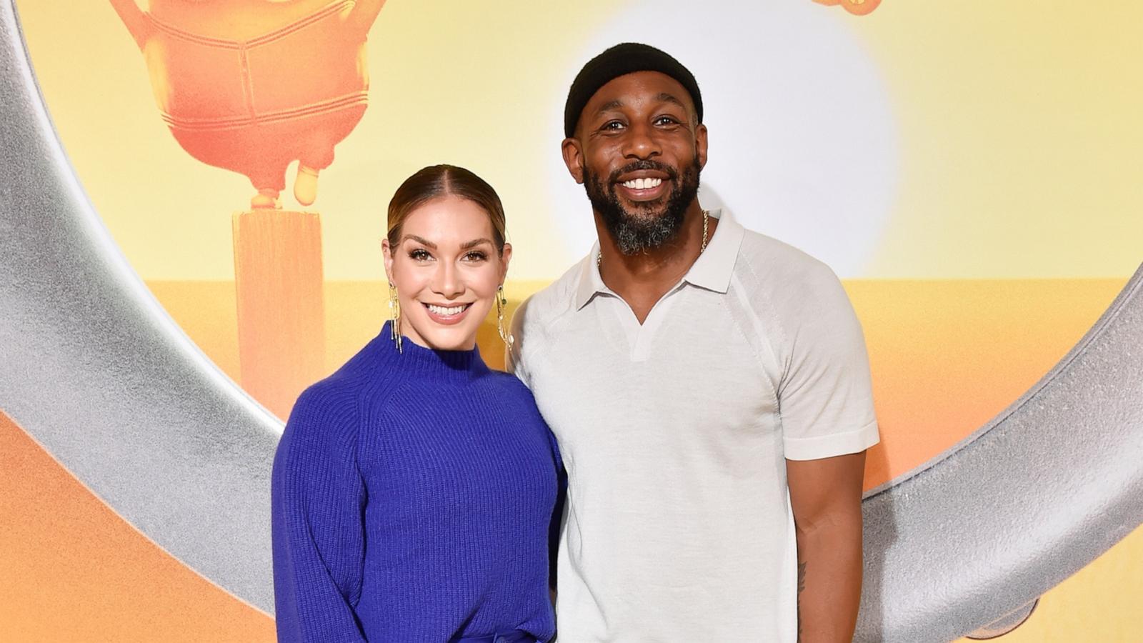 PHOTO: Allison Holker and Stephen "tWitch" Boss attend Illumination and Universal Pictures' "Minions: The Rise of Gru" Los Angeles premiere, June 25, 2022, in Hollywood.