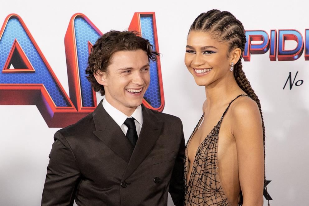 PHOTO: Tom Holland and Zendaya attend the Los Angeles premiere of Sony Pictures' 'Spider-Man: No Way Home' on Dec. 13, 2021 in Los Angeles.