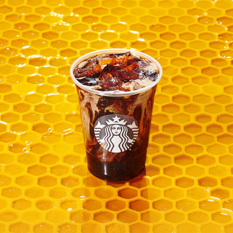 PHOTO: Honey almond milk cold brew from Starbucks.