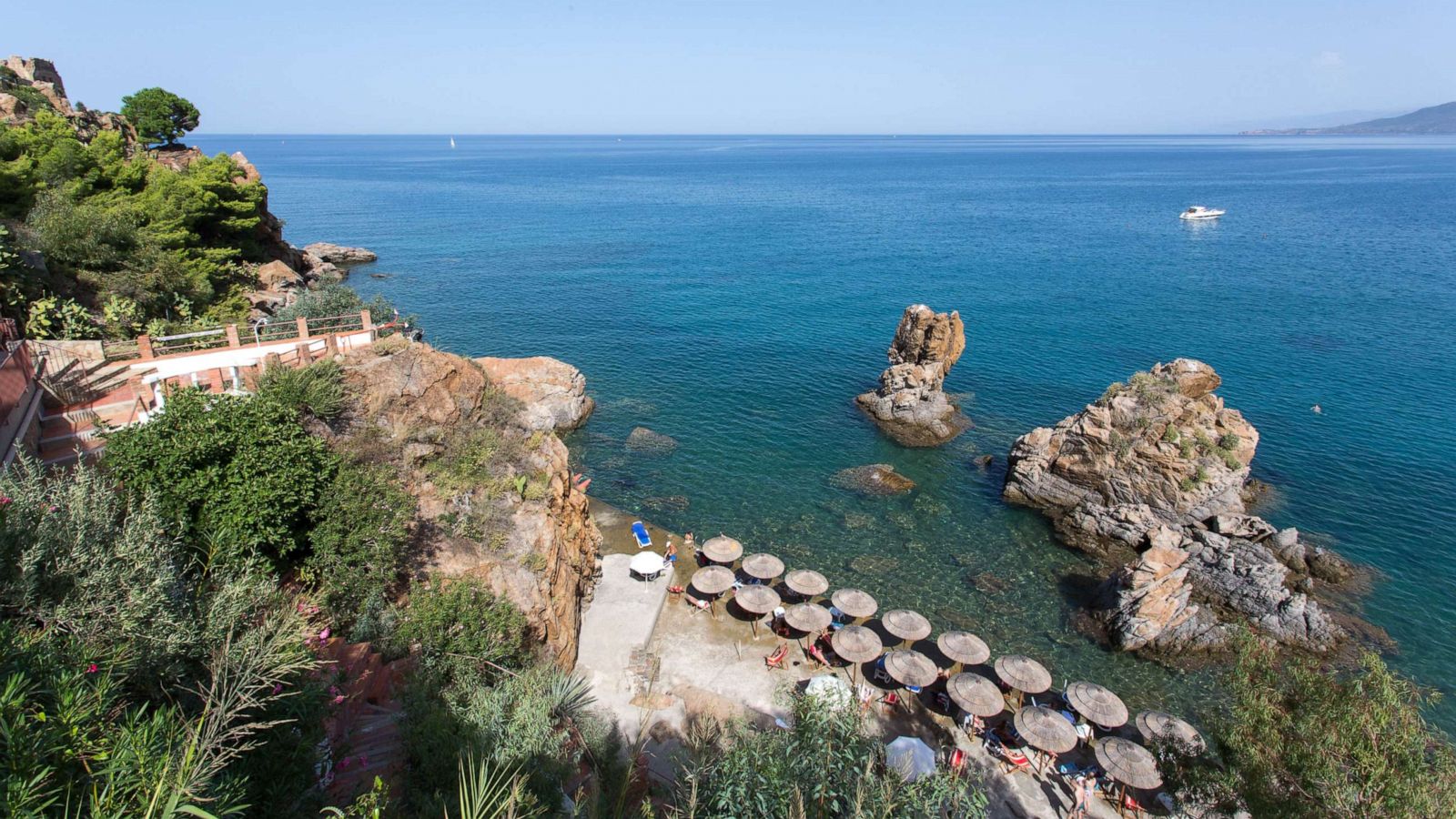 PHOTO: Beach at Hotel Kalura in Cefalu.