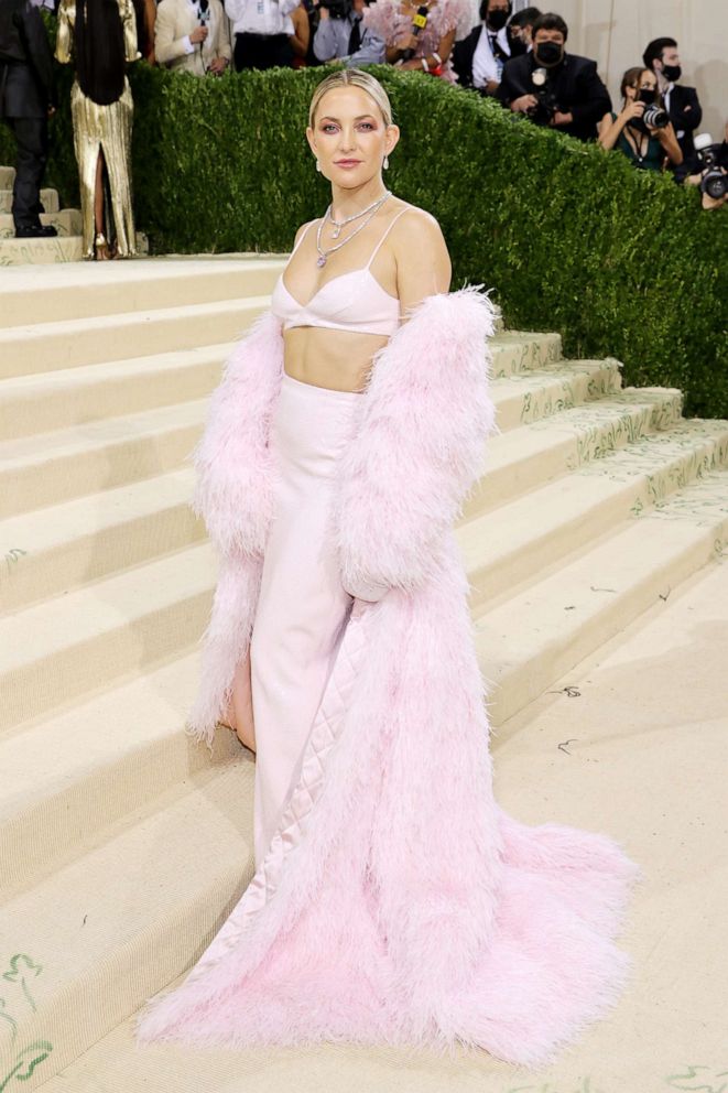 PHOTO: Kate Hudson attends The 2021 Met Gala Celebrating In America: A Lexicon Of Fashion at Metropolitan Museum of Art, Sept. 13, 2021, New York.