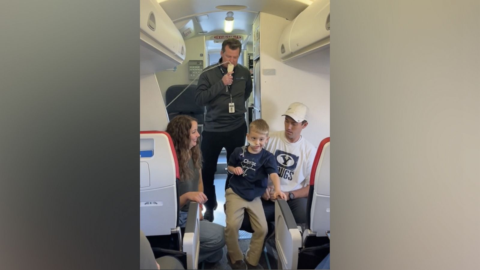 PHOTO: Hyrum Mace was named an honorary captain of Breeze Airways during a recent November flight.