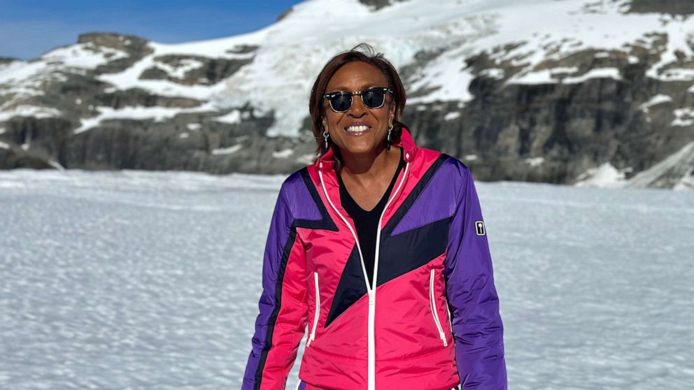 PHOTO: Robin Roberts atop Mt. Clarke glacier in New Zealand.