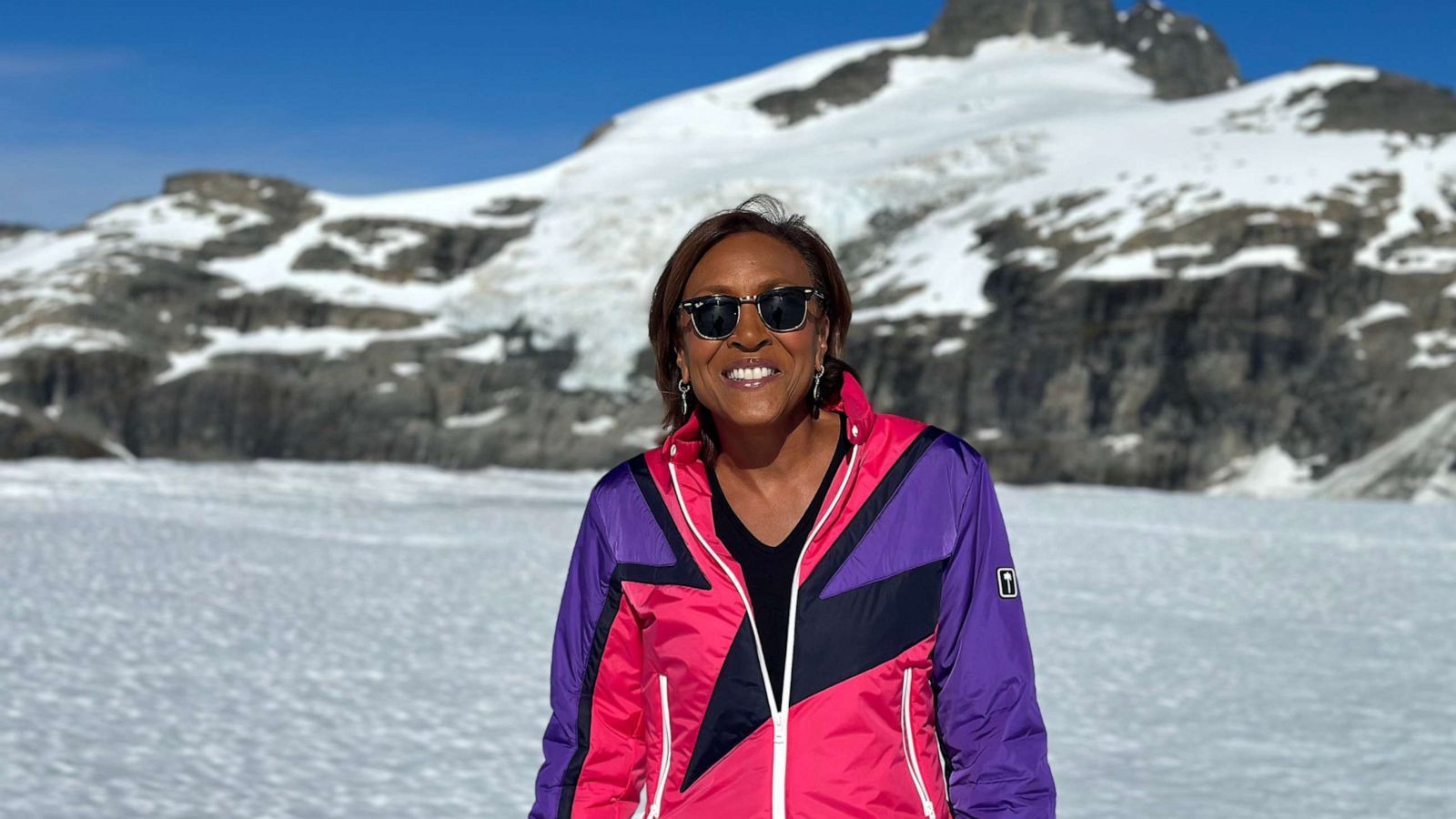 PHOTO: Robin Roberts atop Mt. Clarke glacier in New Zealand.