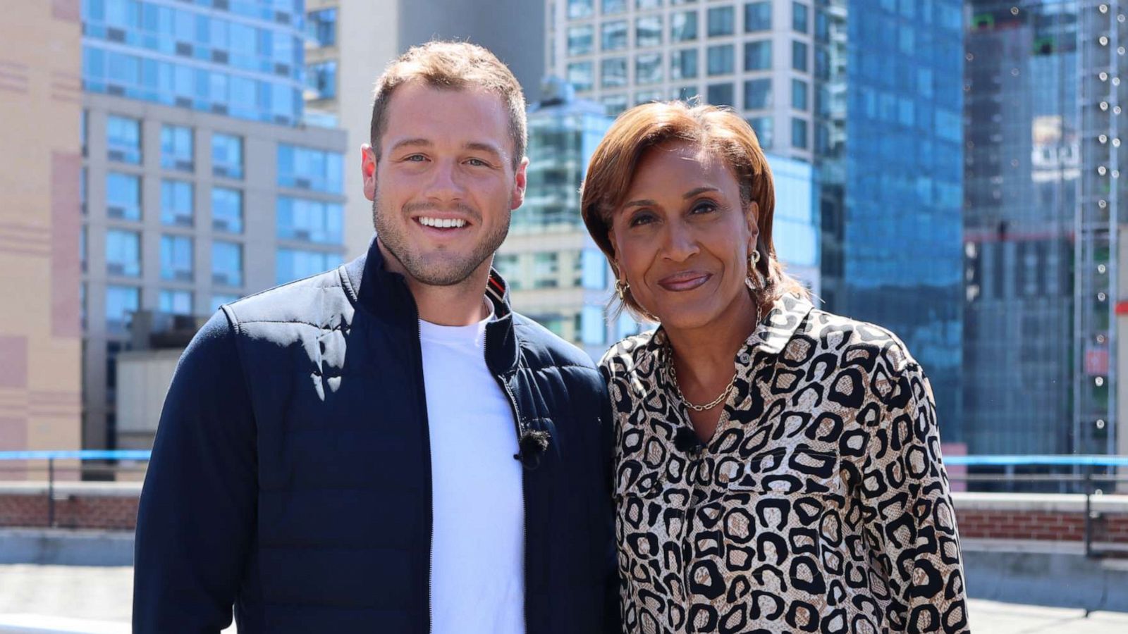 PHOTO: Colton Underwood, the lead on season 23 of "The Bachelor," with "GMA" Co-Anchor Robin Roberts during in interview in April 2021.