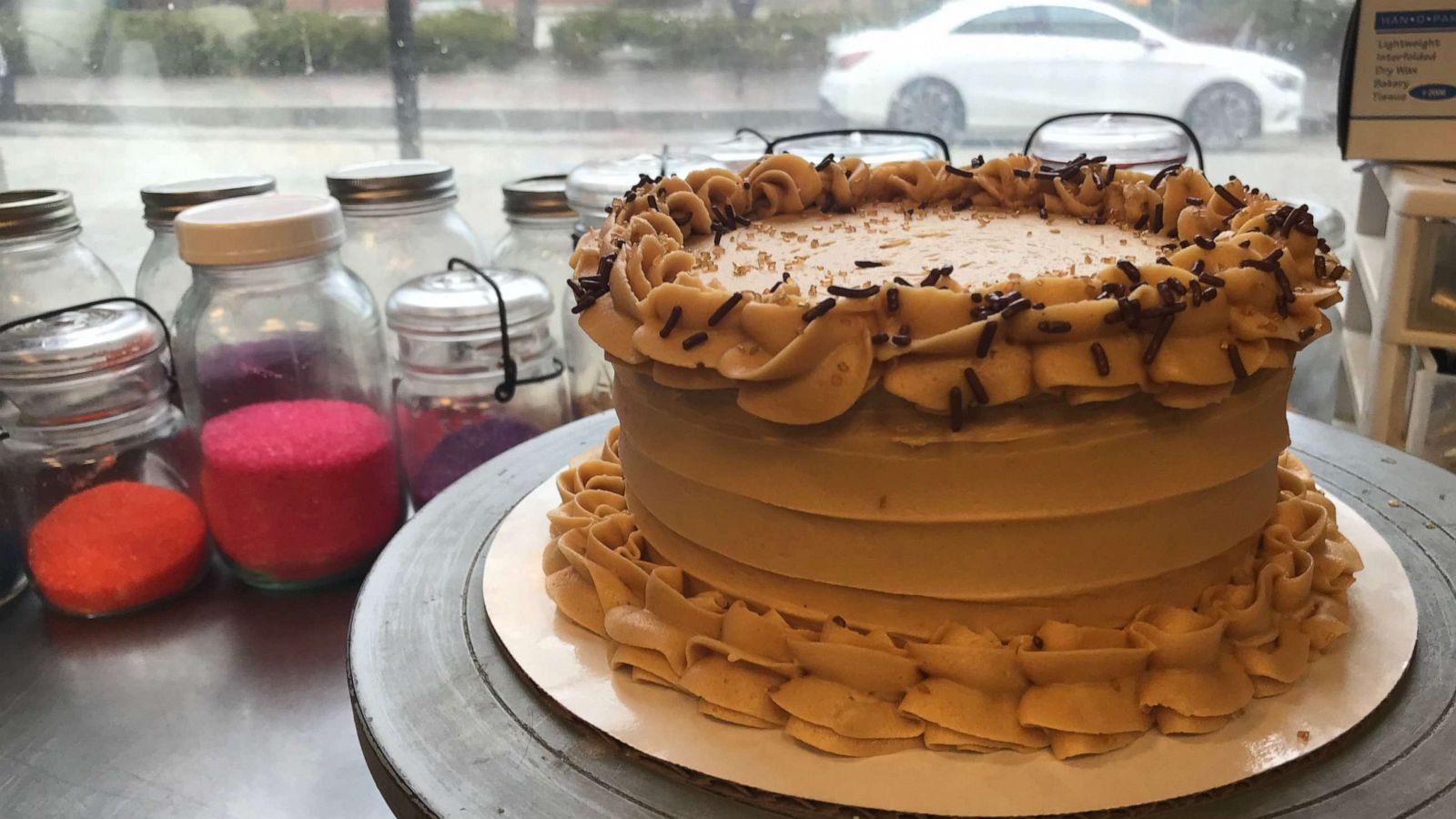 PHOTO: Tina Cromwell's gluten free, vegan chocolate peanut butter cake is a popular favorite in Portland, Maine.