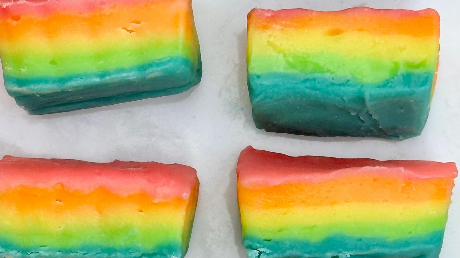 PHOTO: Rainbow fudge for Pride month celebrations.