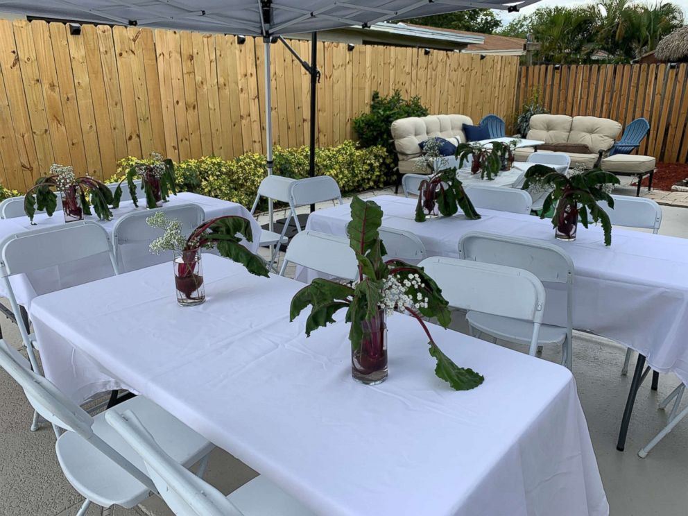 PHOTO: Beet centerpieces lined the tables at Kayleigh Brown's "The Office"-themed bridal shower.