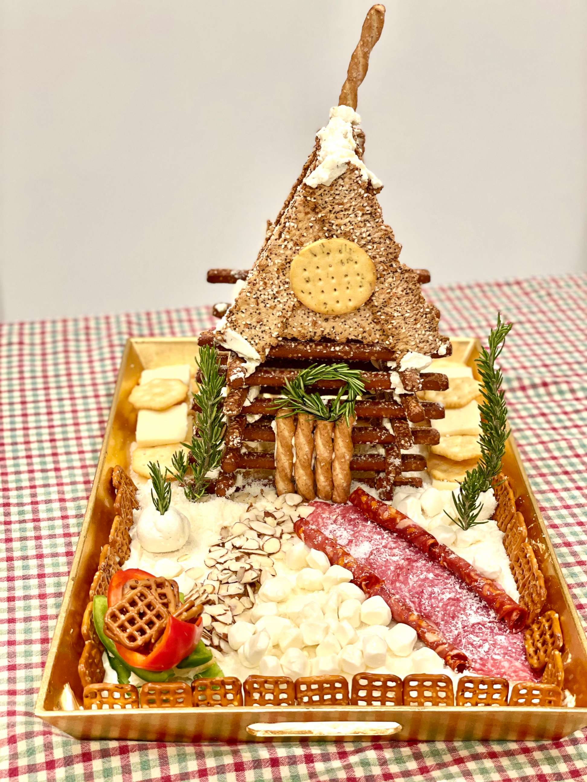 PHOTO: We built a 'charcuterie chalet' - the trending new twist to the traditional gingerbread house.