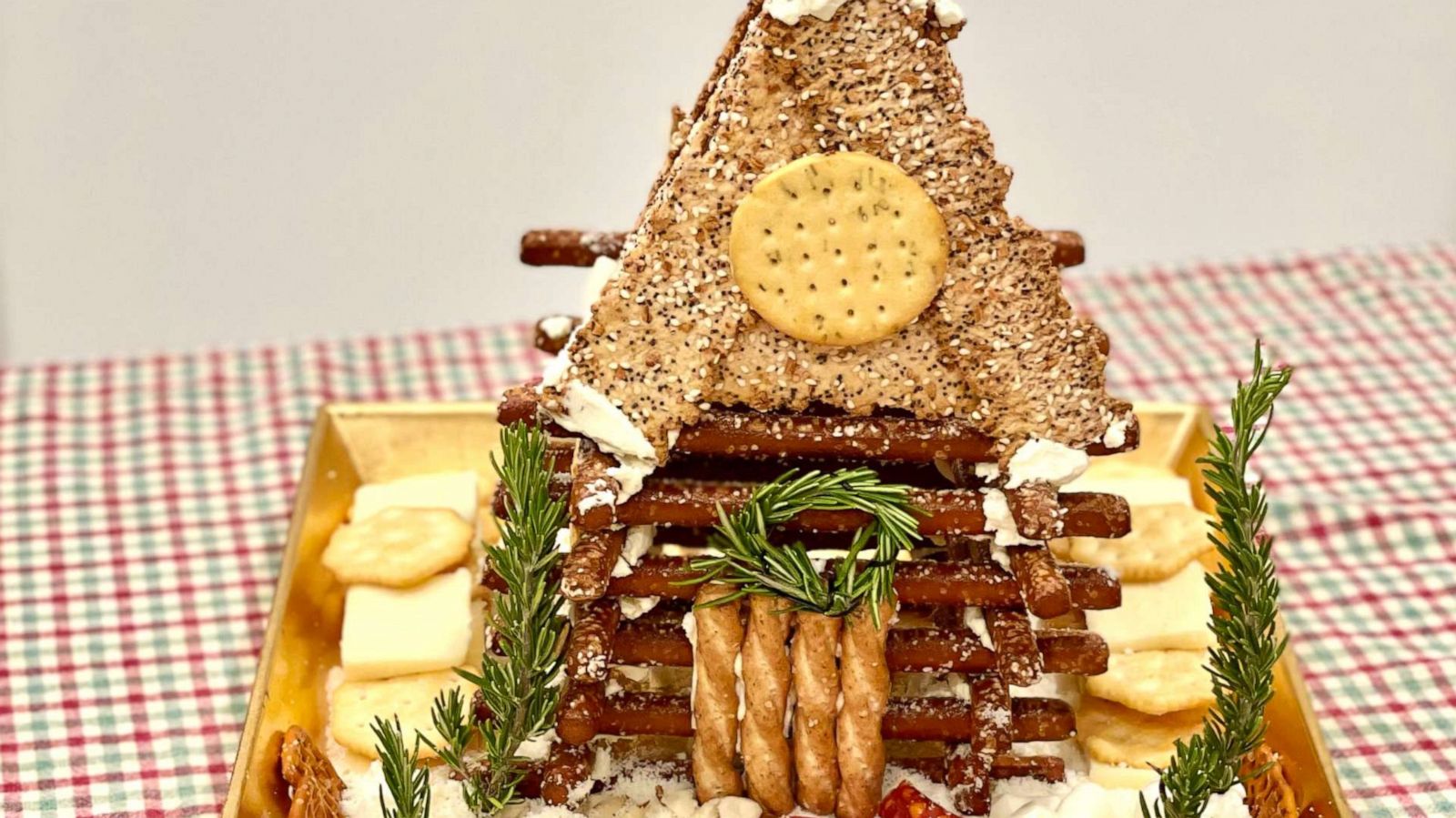 PHOTO: We built a 'charcuterie chalet' - the trending new twist to the traditional gingerbread house.