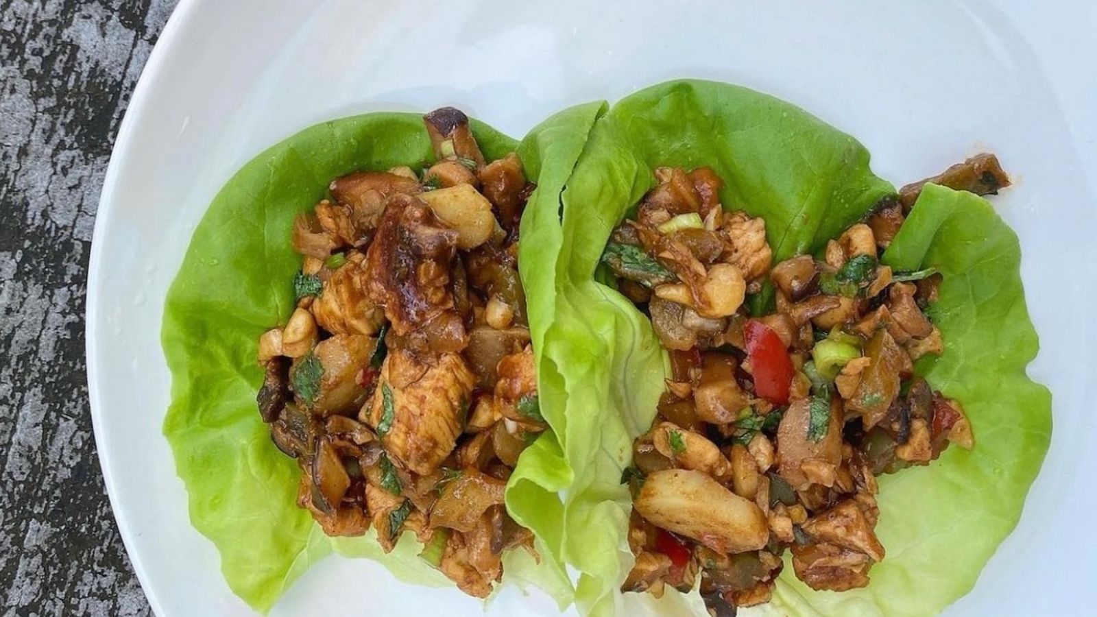 PHOTO: Thai chicken lettuce cups.