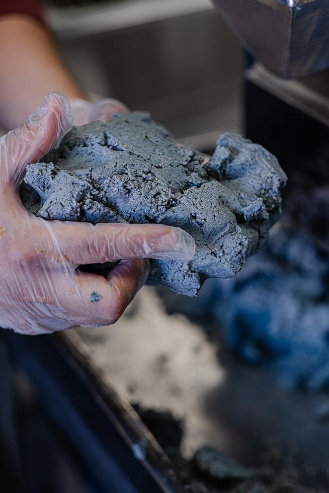 PHOTO: Fresh blue corn masa made in house at Milpa in Las Vegas.