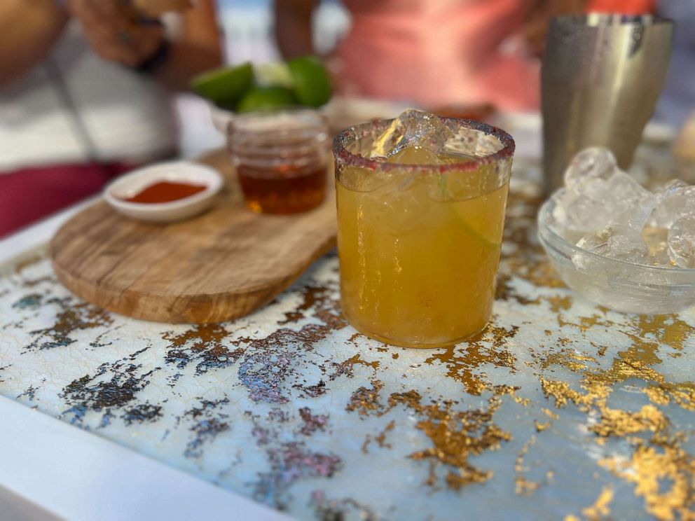 PHOTO: A hot honey margarita mocktail made by chef Carla Hall.