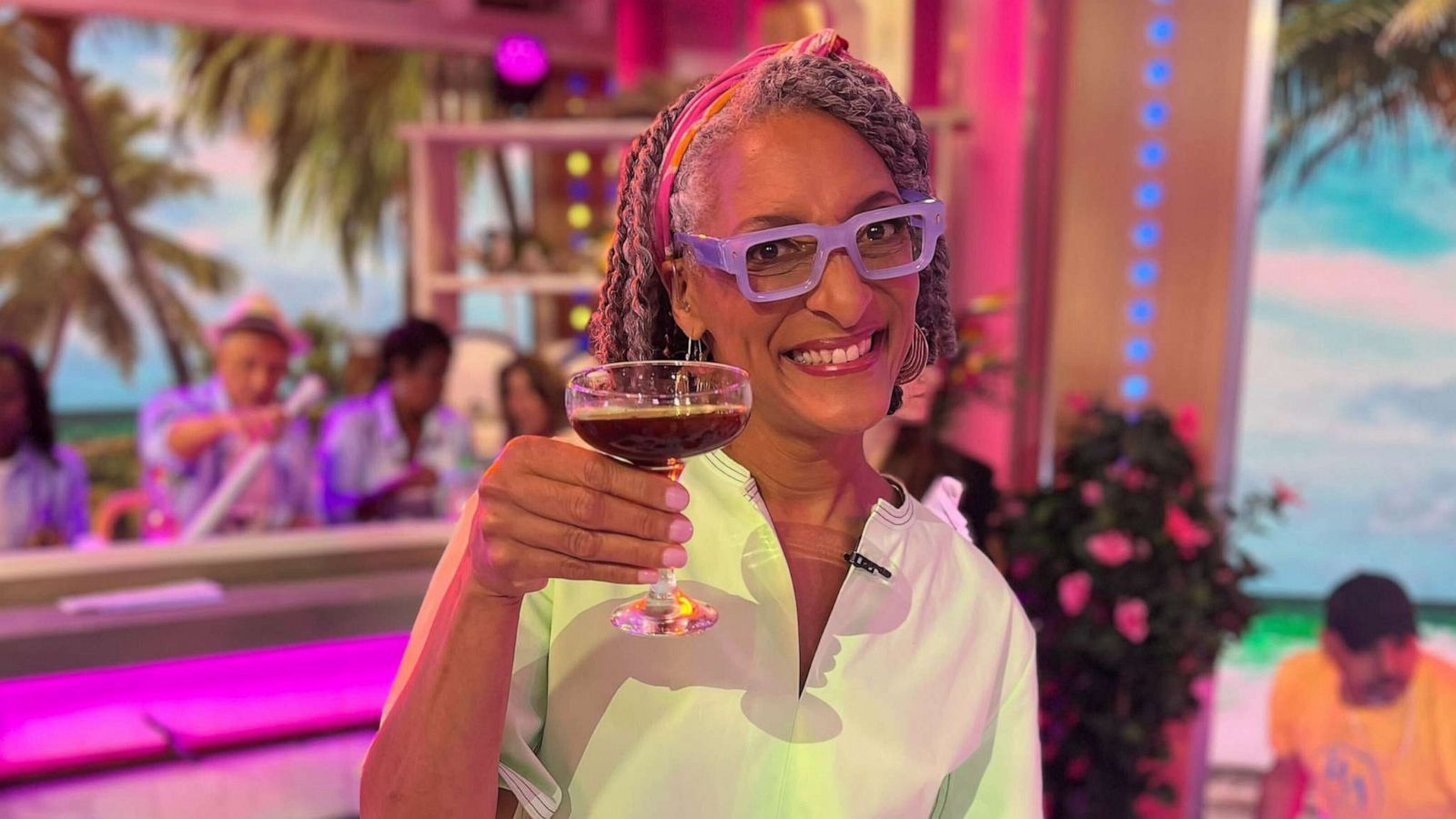 PHOTO: Chef Carla Hall created two mocktails for Robin Roberts and Amber Laign's bachelorette party on "GMA."