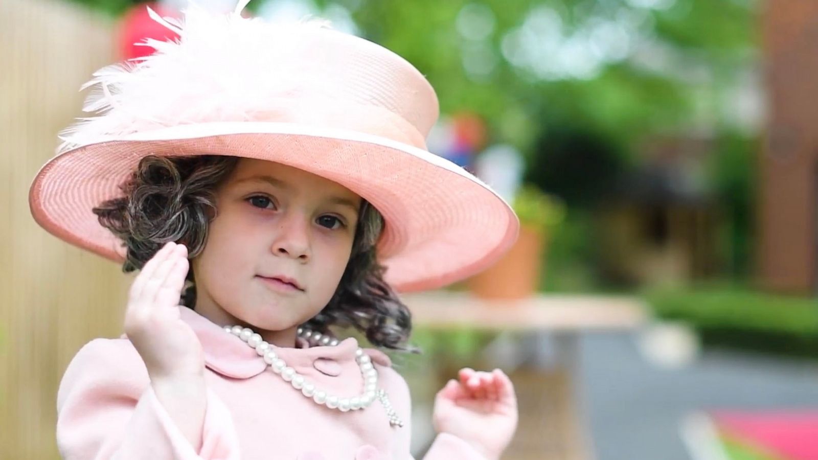 PHOTO: Isla Bates, 3, dressed as Queen Elizabeth to mark the queen's Platinum Jubilee.