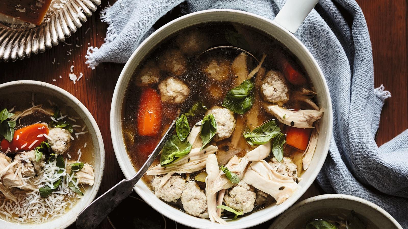 PHOTO: A bowl of homemade Italian wedding soup from Alex Guarnaschelli's new cookbook.