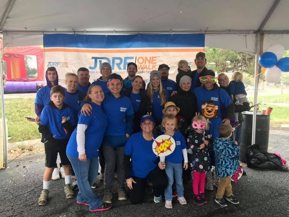 PHOTO: Jameson Wardle and Jennifer Wardle pictured with a group of volunteers from JDRF, the world's largest nonprofit funder of type 1 diabetes research. 