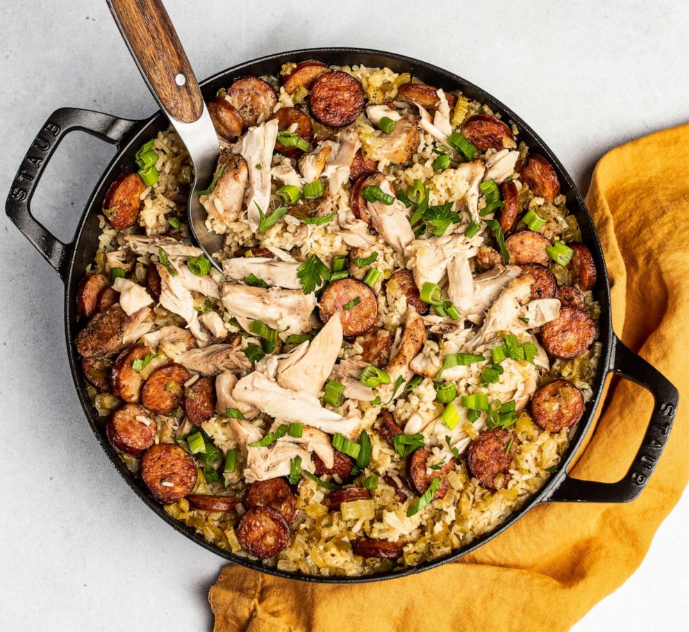 PHOTO: A cast-iron pan of Jambalaya from Joy the Baker.