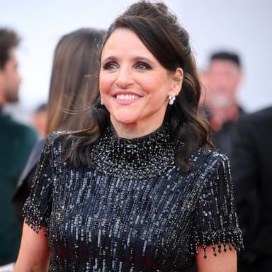 PHOTO: Julia Louis-Dreyfus attends the "Fatherland" screening during the 79th annual Cannes Film Festival at Palais des Festivals on May 14, 2026 in Cannes, France. 