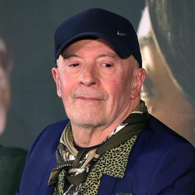 PHOTO: A combination photo of Karla Sofia Gascon and Director Jacques Audiard attending a press conference fo "Emilia Pérez," Janu. 15, 2025, in Mexico City.