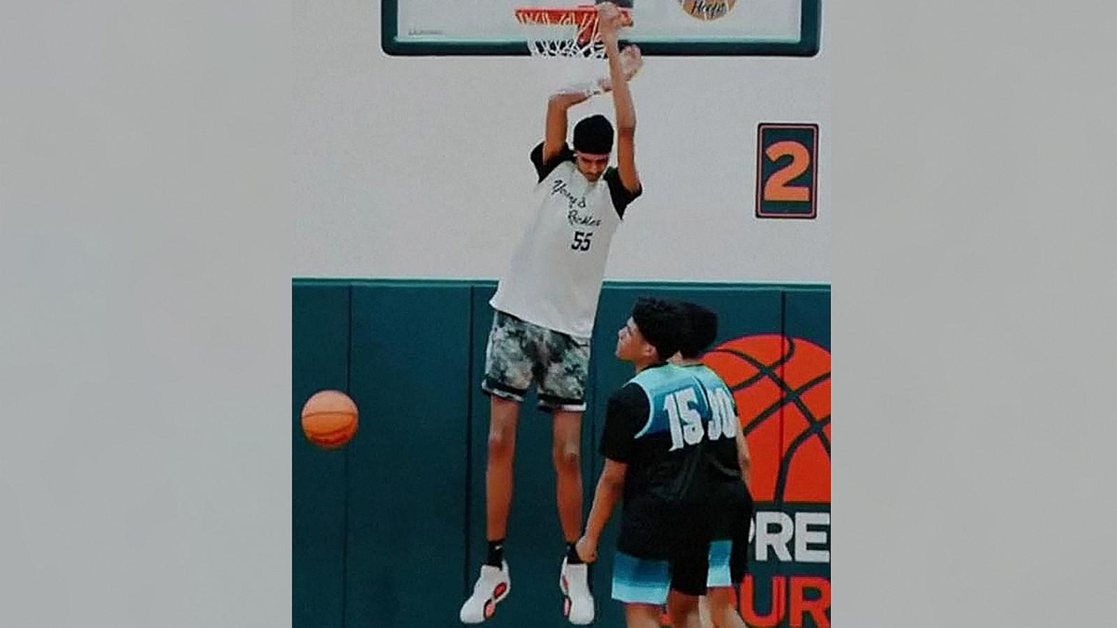 PHOTO: Eighteen-year-old Jagmeet Singh, who stands at 7 feet 4 inches, aspires to join the NBA.