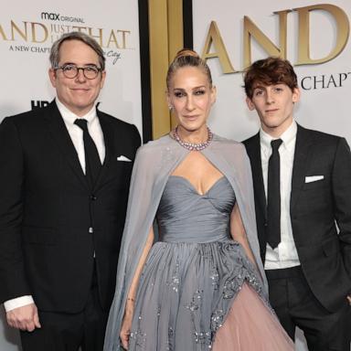 PHOTO: Matthew Broderick, Sarah Jessica Parker and James Wilkie Broderick attend HBO Max's premiere of "And Just Like That" Dec. 8, 2021 in New York City.