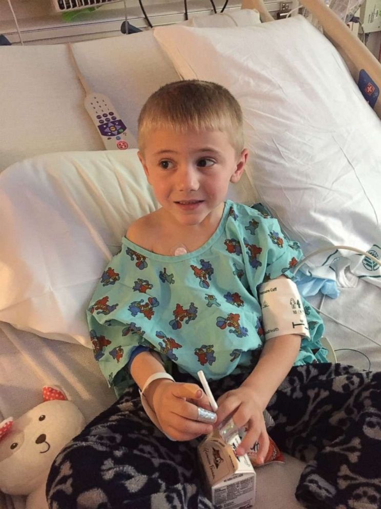 PHOTO: Jameson Wardle, 5, pictured in the hospital.