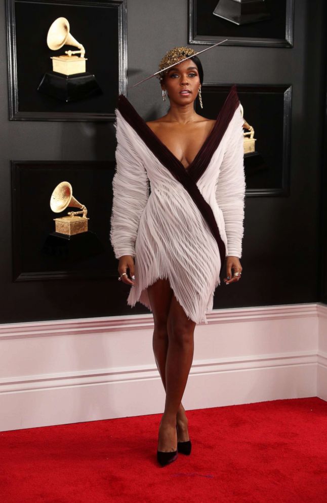 PHOTO: Janelle Monae arrives at the 61st Grammy Awards in Los Angeles, Feb. 10, 2019.