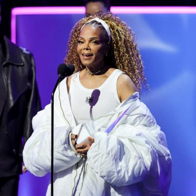 Honoree Janet Jackson accepts the Icon Award onstage during the 2025 American Music Awards on May 26, 2025 in Las Vegas, Nevada. 