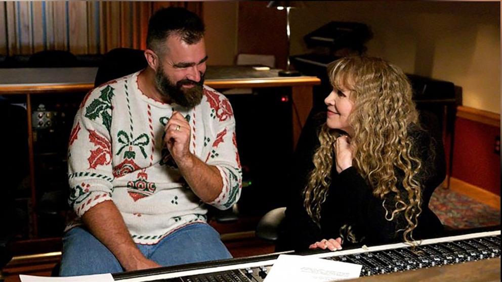 PHOTO: Jason Kelce and Stevie Nicks appear in this image.