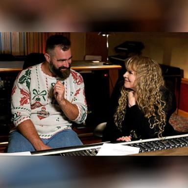 PHOTO: Jason Kelce and Stevie Nicks appear in this image.